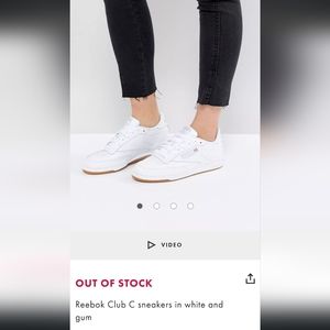 Reebok Club C sneakers in White and Gum